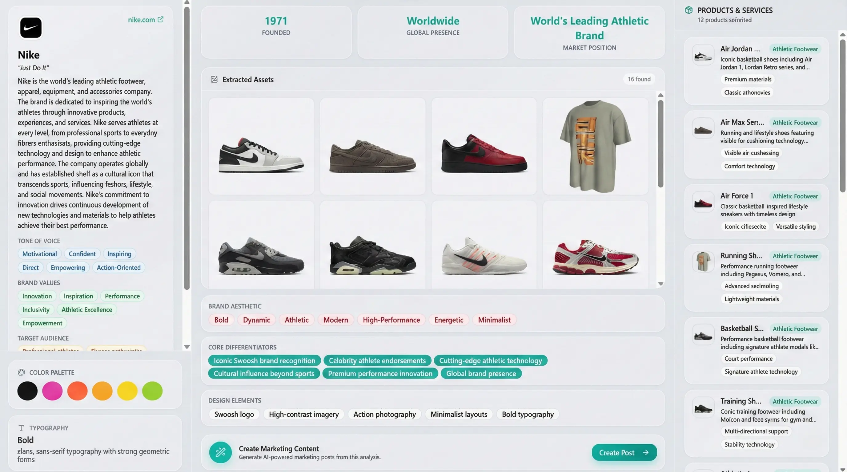 AI Brand Analytics - Full brand profile from one URL